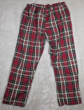 Polo Ralph Lauren Mens Size XL Red Green Tartan Plaid Cotton Pajama Pants